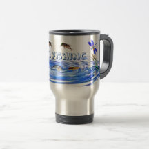 Caneca de viagem de pesca abandonada