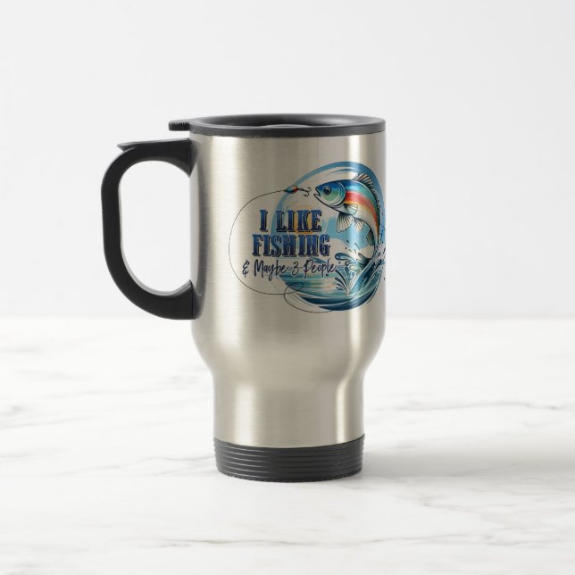 Caneca de viagem de pesca personalizada (Esquerda)