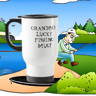 Caneca de viagem de Pesca Sortuda do Avô