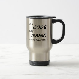 Caneca de viagem de programação do humor