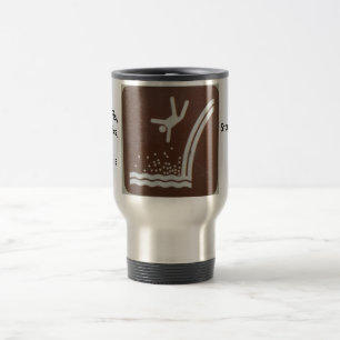 Caneca de viagem de queda do caminhante da