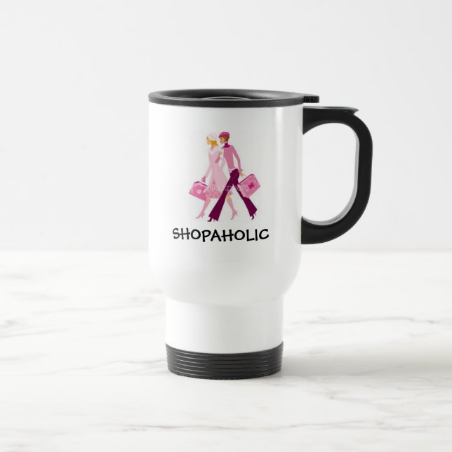 Caneca de viagem de Shopaholic (Direita)