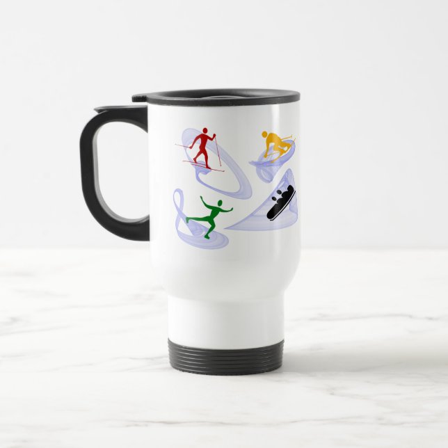 Caneca de viagem de Silhouter Esportiva de inverno (Esquerda)