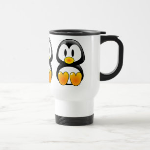 caneca de viagem de tux de pinguim bebê