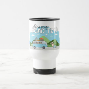 Caneca de viagem de Viagem da China Pugs Road