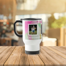 Caneca de viagem de Vovó para Colagem de Fotos Col