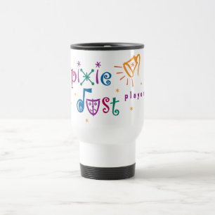 Caneca de viagem do branco dos jogadores da poeira
