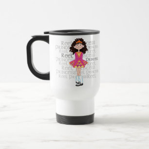 Caneca de viagem do Brunette do carretel