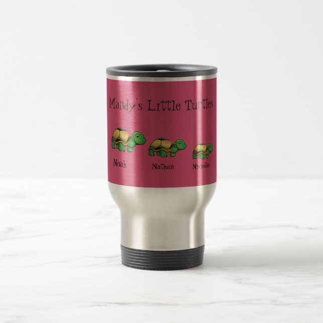 Caneca de viagem do café da mamã da tartaruga (Centro)