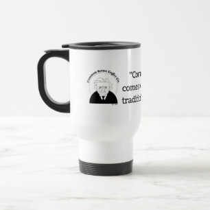 Caneca de viagem do café do senso comum