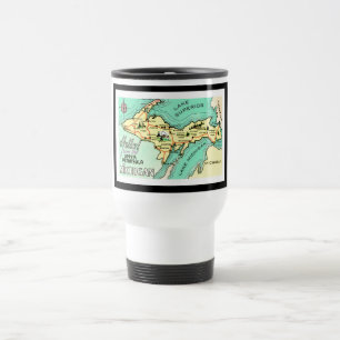 Caneca de viagem do cartão do vintage de Yooper