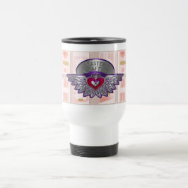 Caneca de viagem do Crachá Mestre Scrapbookers