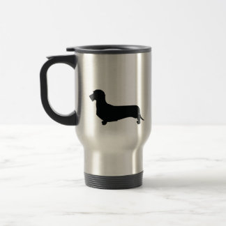 Caneca de viagem do Dachshund do cabelo do fio