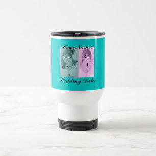 Caneca de viagem do "data casamento "