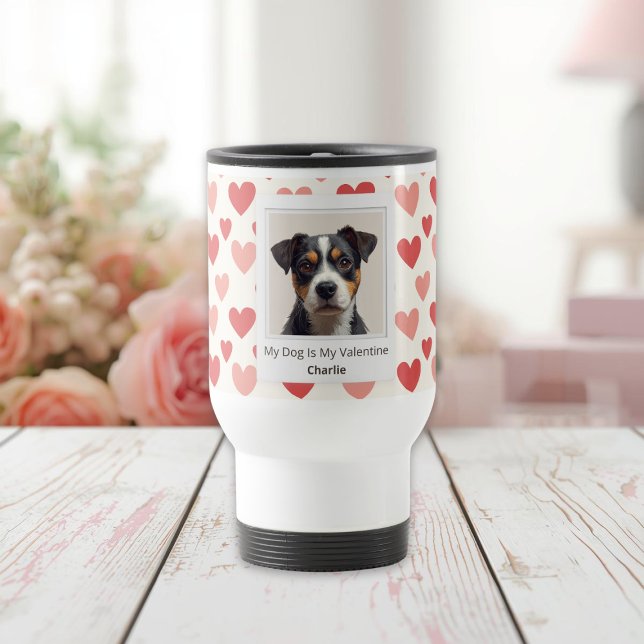 Caneca de Viagem do Dia dos Namorados com Cachorro (Criador carregado)