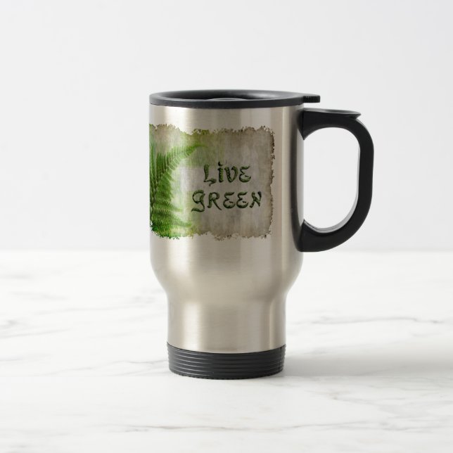 CANECA DE VIAGEM do Eco Enviro GREEN LIVE para o D (Direita)