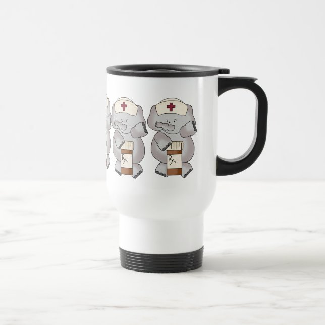Caneca de viagem do elefante da enfermeira dos (Direita)