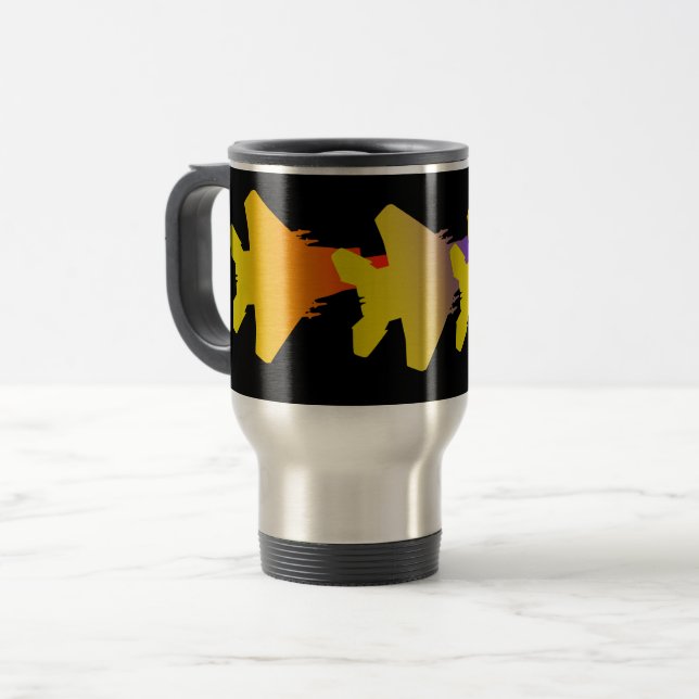Caneca de viagem do esquadrão de jatos de combate (Frente Esquerda)