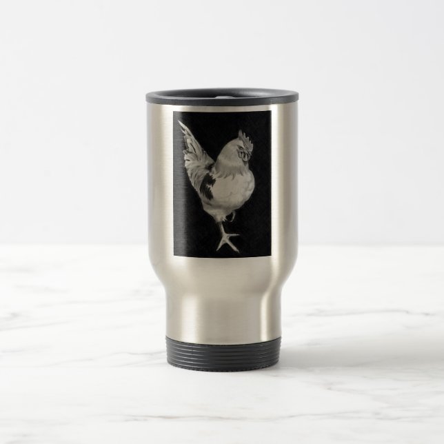 CANECA DE VIAGEM DO GALO: ARTE DO LÁPIS (Centro)