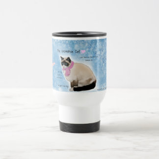 Caneca de viagem do gato do sapato de neve