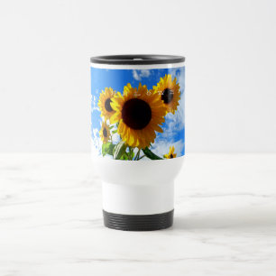 Caneca de viagem do girassol