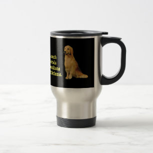 Caneca de viagem do golden retriever