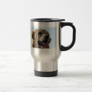 Caneca de viagem do golden retriever