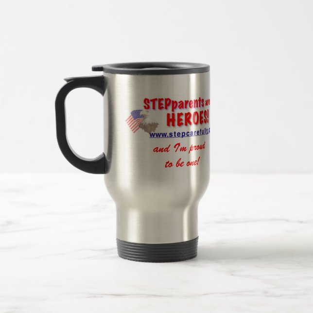 Caneca de viagem do herói do Stepparent (Esquerda)