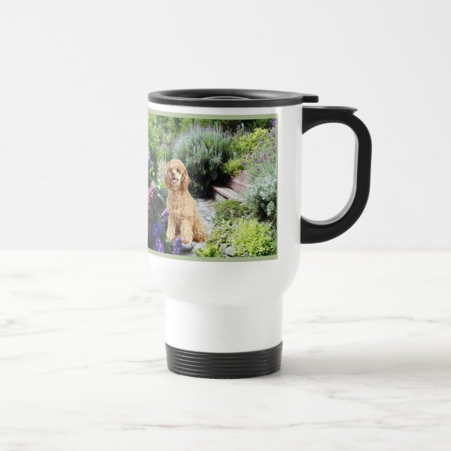 Caneca de viagem do jardim da caniche (Direita)