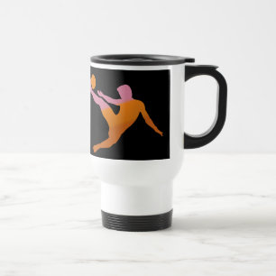 Caneca de viagem do jogador de futebol
