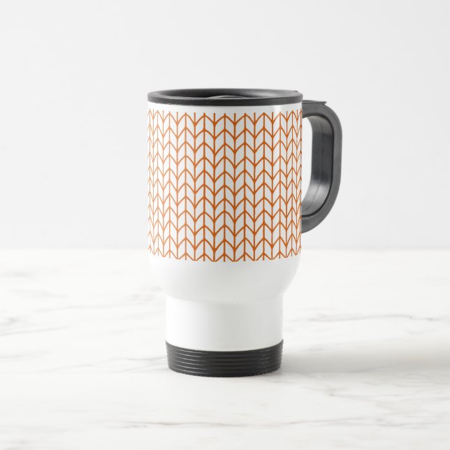 Caneca de viagem DO KNIT DE LINHA Dourada (Frente Esquerda)