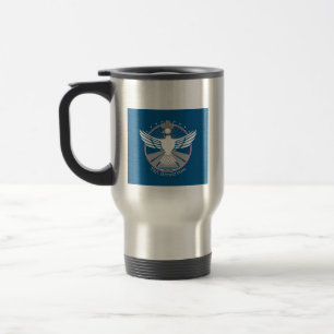 Caneca de viagem do logotipo da bandeira