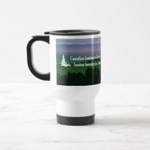 Caneca de viagem do logotipo da paisagem