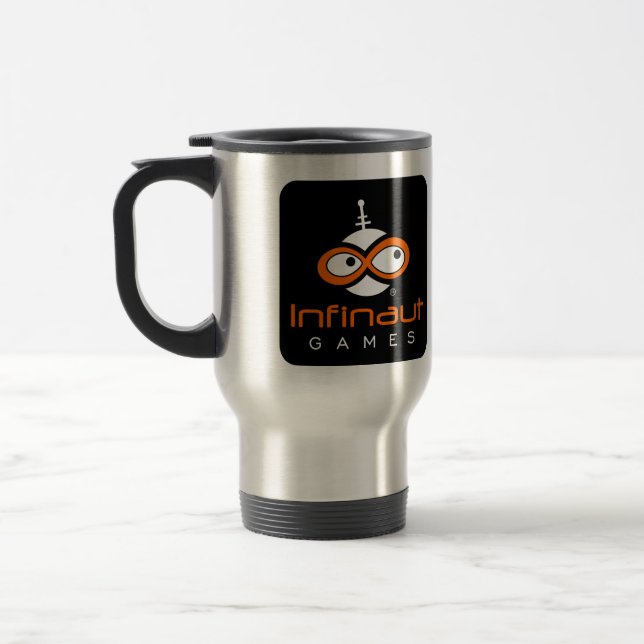 Caneca de viagem do logotipo de Infinaut (Esquerda)