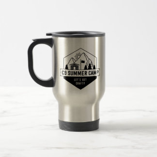 Caneca de viagem do logotipo do acampamento C9 Sum