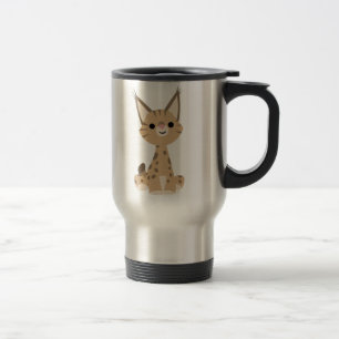 Caneca de viagem do Lynx de Cartoon Bonito