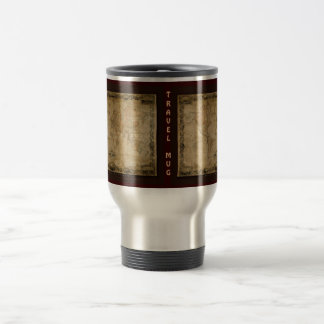 Caneca de viagem do Mapa Mundial Antiquado