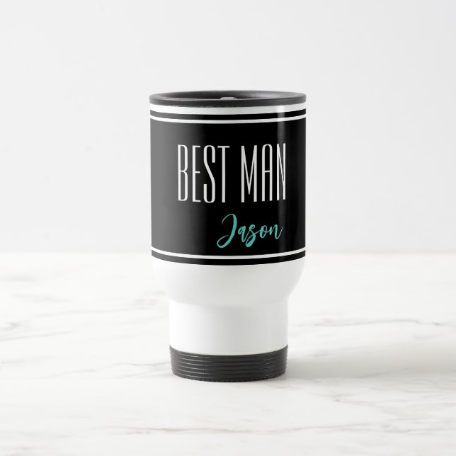 Caneca de viagem do Melhor Homem do Nome Personali (Centro)