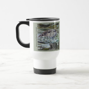 Caneca de viagem do metal da lontra