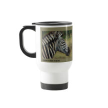 Caneca de viagem do metal da zebra