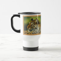 Caneca de viagem do metal do tigre