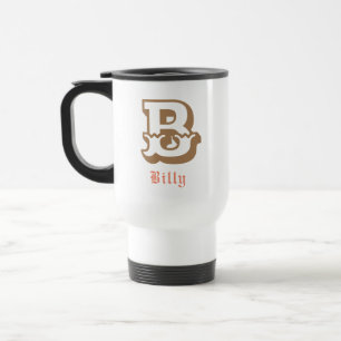Caneca de viagem do Monograma Personalizado do Org
