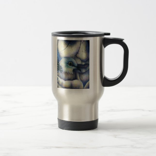 Caneca de viagem do pássaro e da menina (Direita)