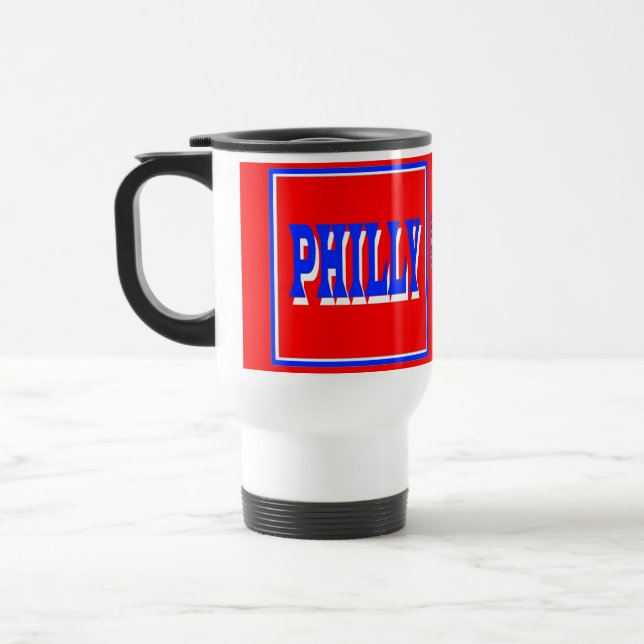 Caneca de viagem do quadrado vermelho de Philly (Esquerda)