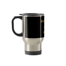 Caneca de viagem do Rei Picleball - preto com ouro