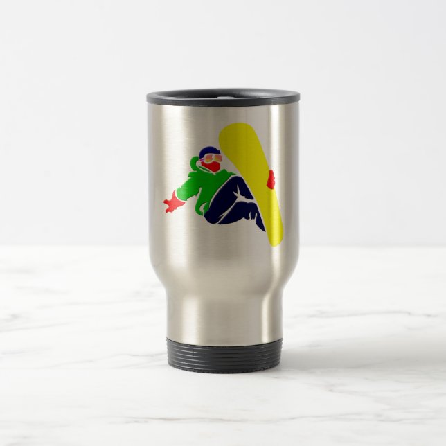 Caneca de viagem do Snowboarder (Centro)