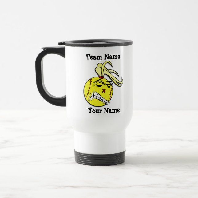 Caneca de viagem do softball de Fastpitch (Esquerda)