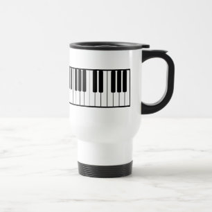 Caneca de viagem do teclado Piano