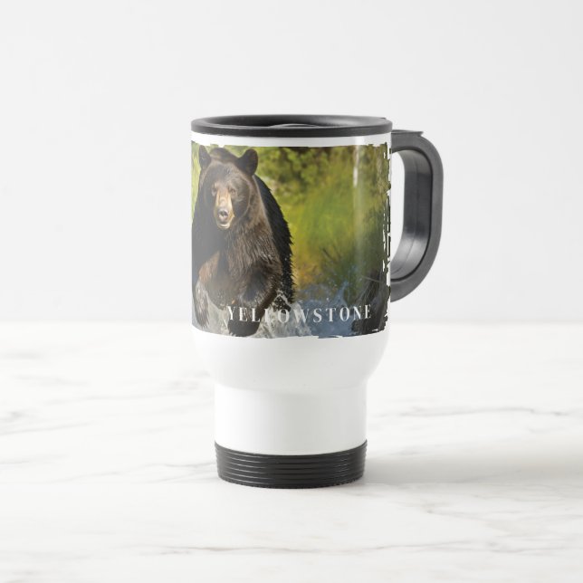 Caneca de viagem do Urso Yellowstone (Frente Esquerda)
