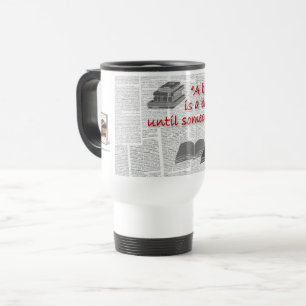 caneca de viagem dos amantes do livro